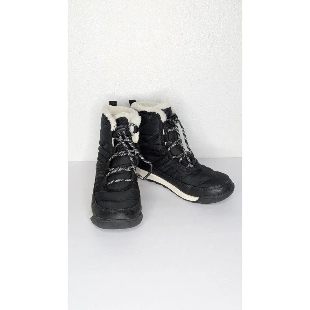 Sorel Youth Whitney II Short Lace Waterproof Boots Kids Size 3 Black